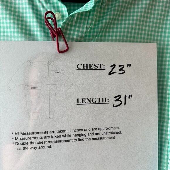Jos A Bank Shirt Mens M Green Checkered Button Down Long Sleeve Collared Top - Picture 6 of 7